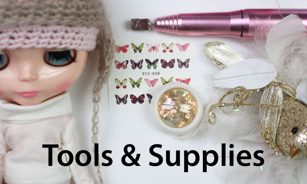 Blythe doll customizing tools and supplies