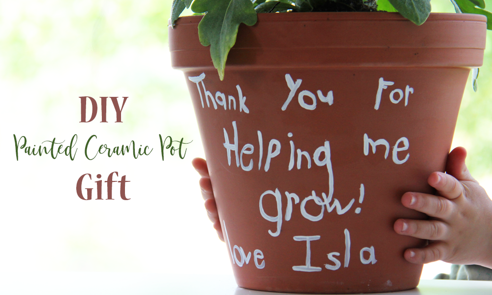 DIY Painted Ceramic Pot Gift | Handmade Gift Idea!