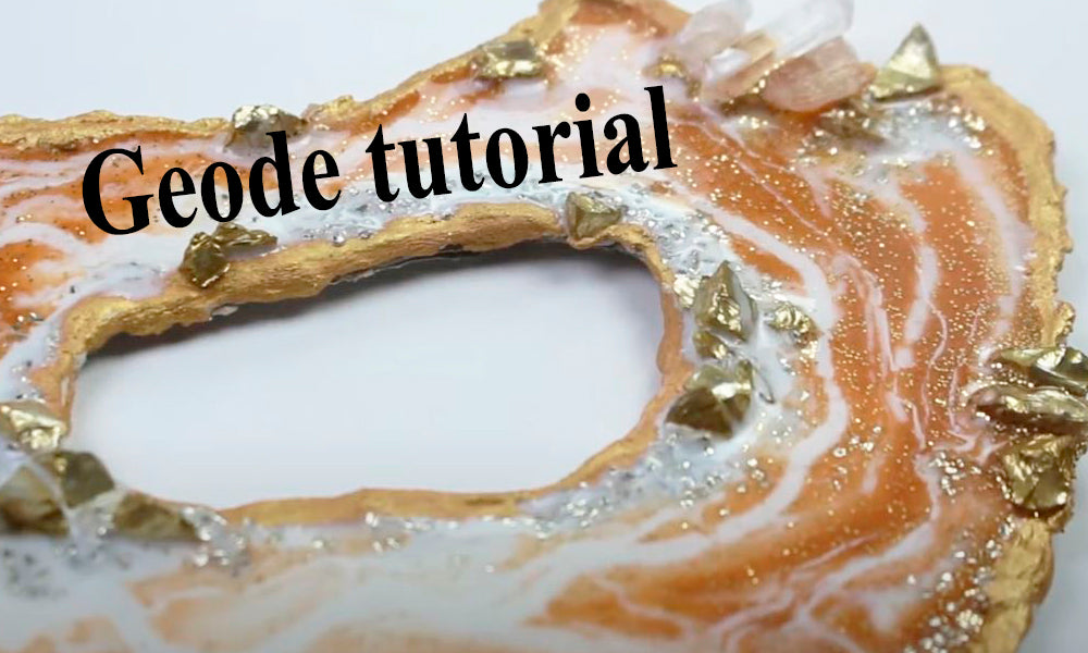 How To Make A Gold Geode Resin Art - DIY Craft Club