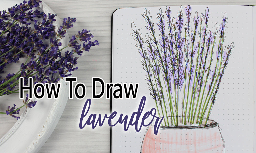 How To Draw Lavender | Easy Step By Step PLUS VIDEO - DIY Craft Club