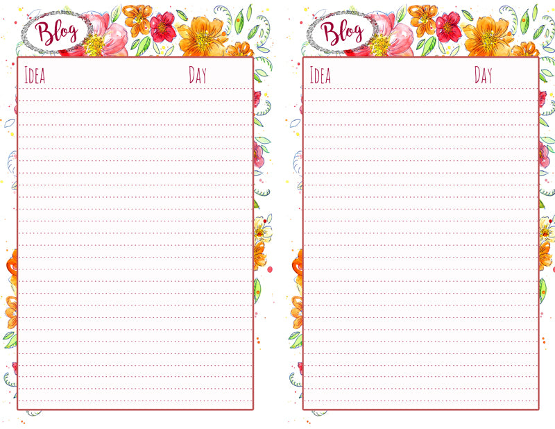 Blog Sheets.pdf Printable Blogging Planner Sheet | Printable Paper - DIY Craft Club