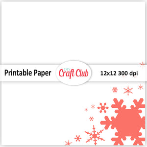 coral Christmas paper to print