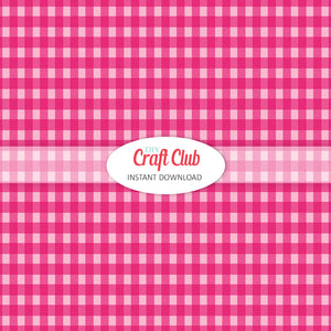 pink gingham paper to print