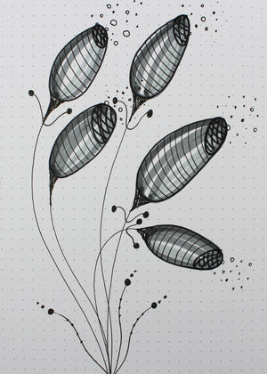 simple floral doodles downloadable digital images