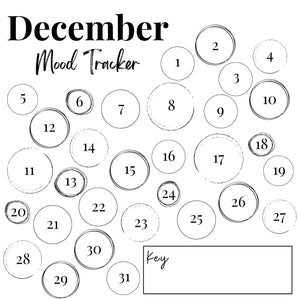 December Mood Tracker Printable Paper