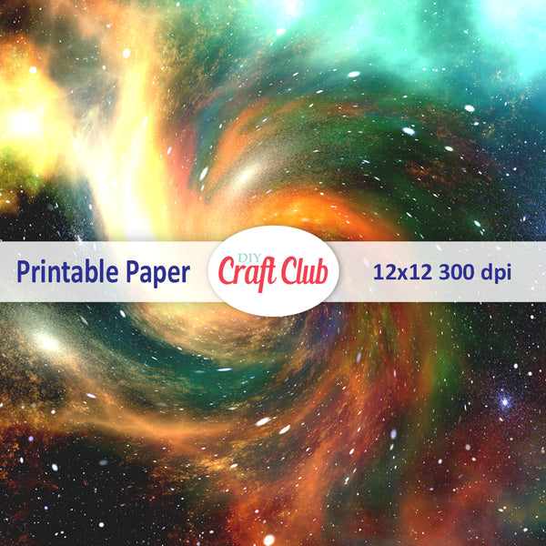 Printable Galaxy Paper For Paper Crafts - DIY Craft Club
