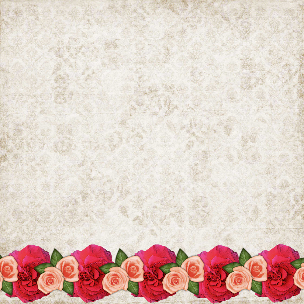 Red Roses Printable | Scrapbooking Paper To Print - DIY Craft Club