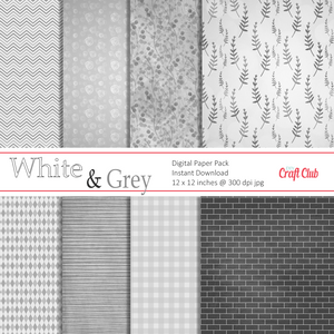 white and grey scrapbooking paper