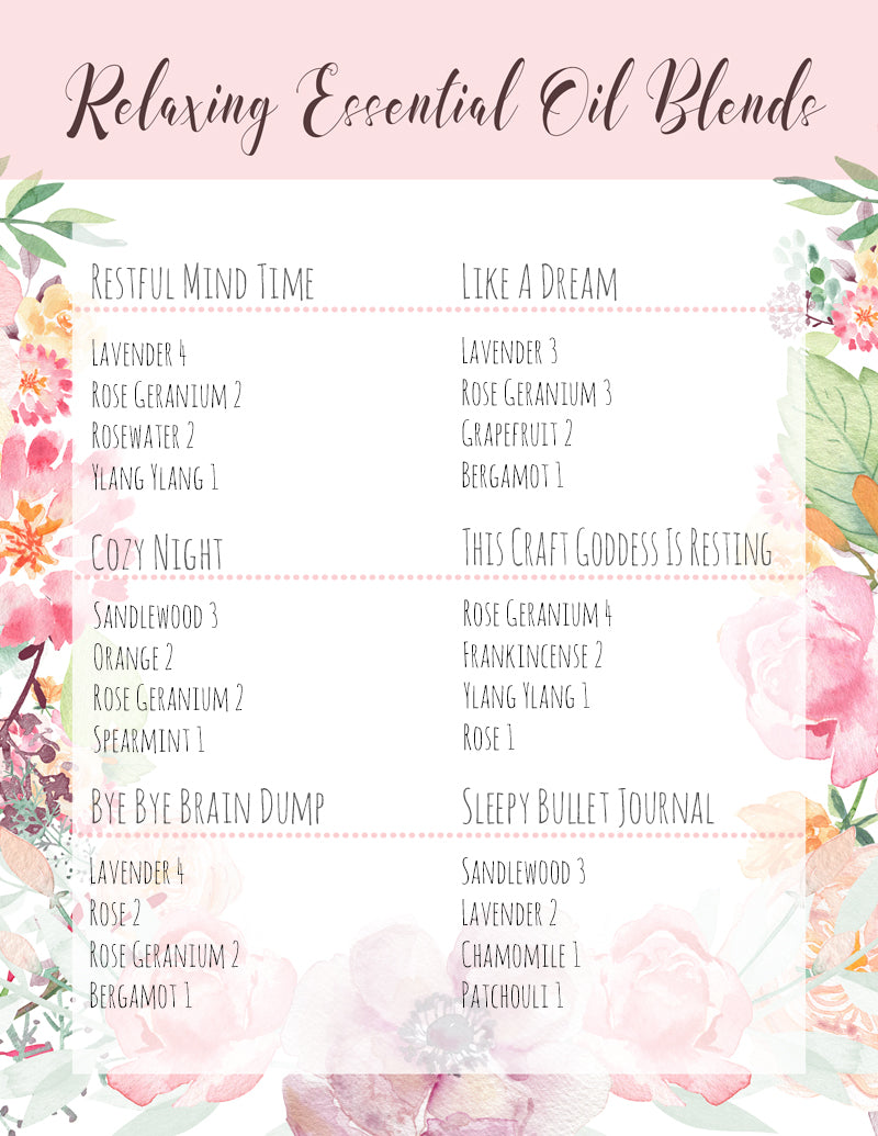 Relaxing Essential Oils Blends For The Bath | Free Printable - DIY Craft Club relaxing-essential-oils-blends-for-the-bath-free-printable-diy-craft-club