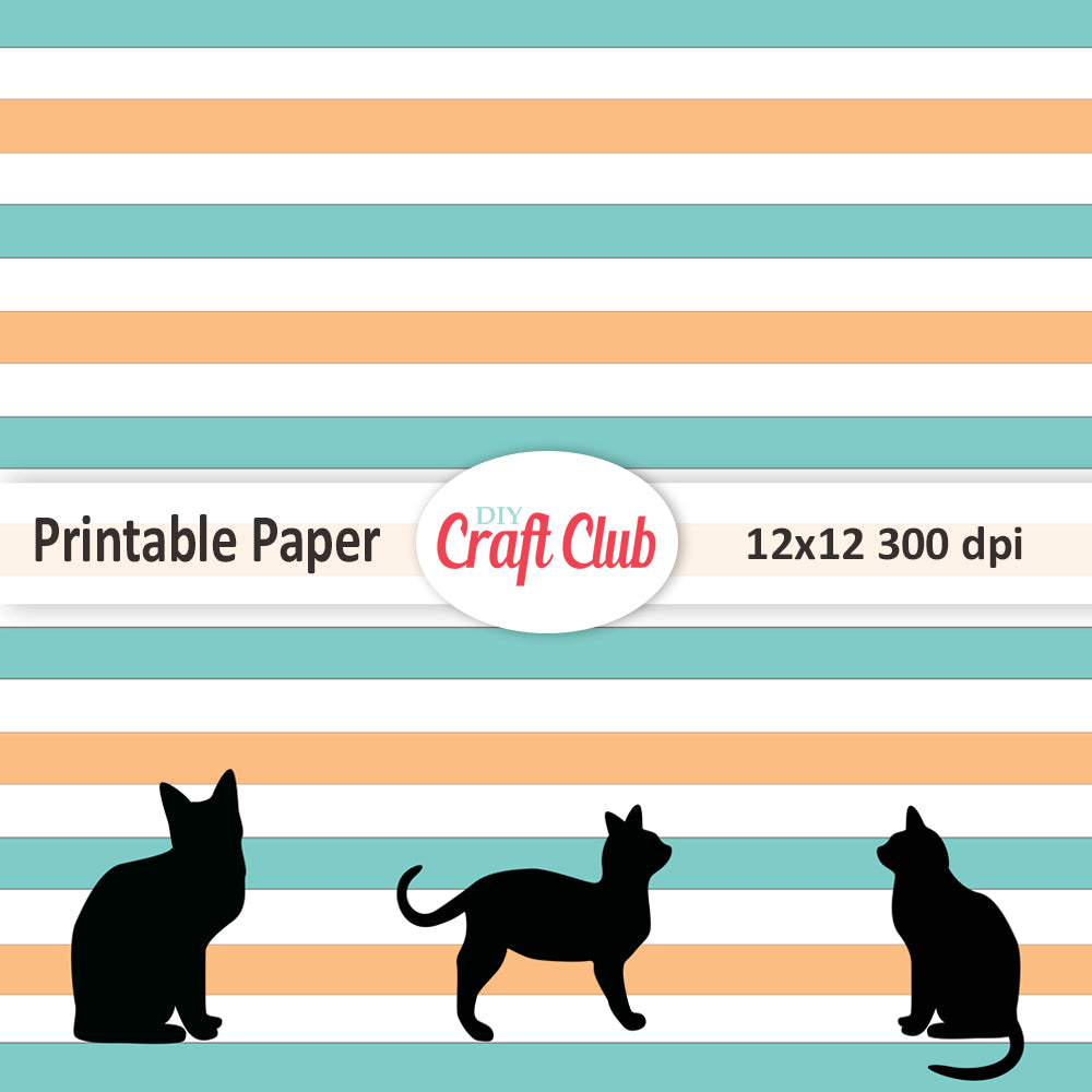 black cat printable paper