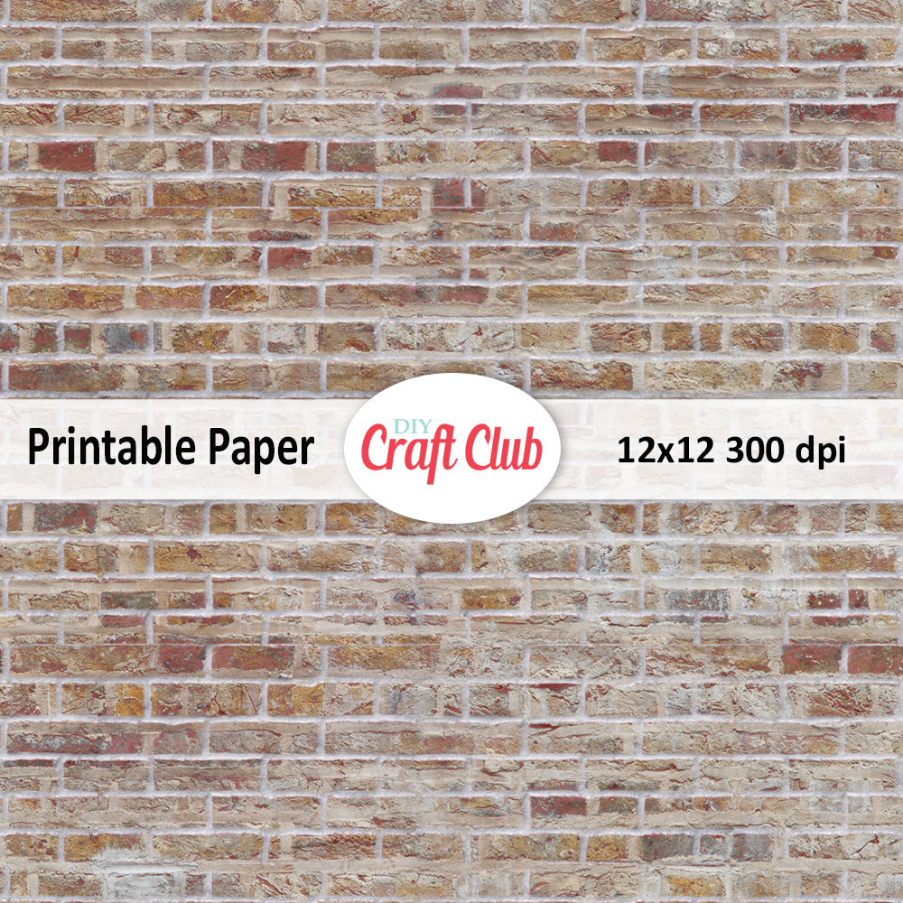 Brick Printable Paper DIY Craft Club Brick Printable Paper DIY Craft Club