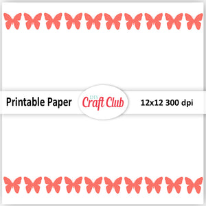printable butterfly paper border
