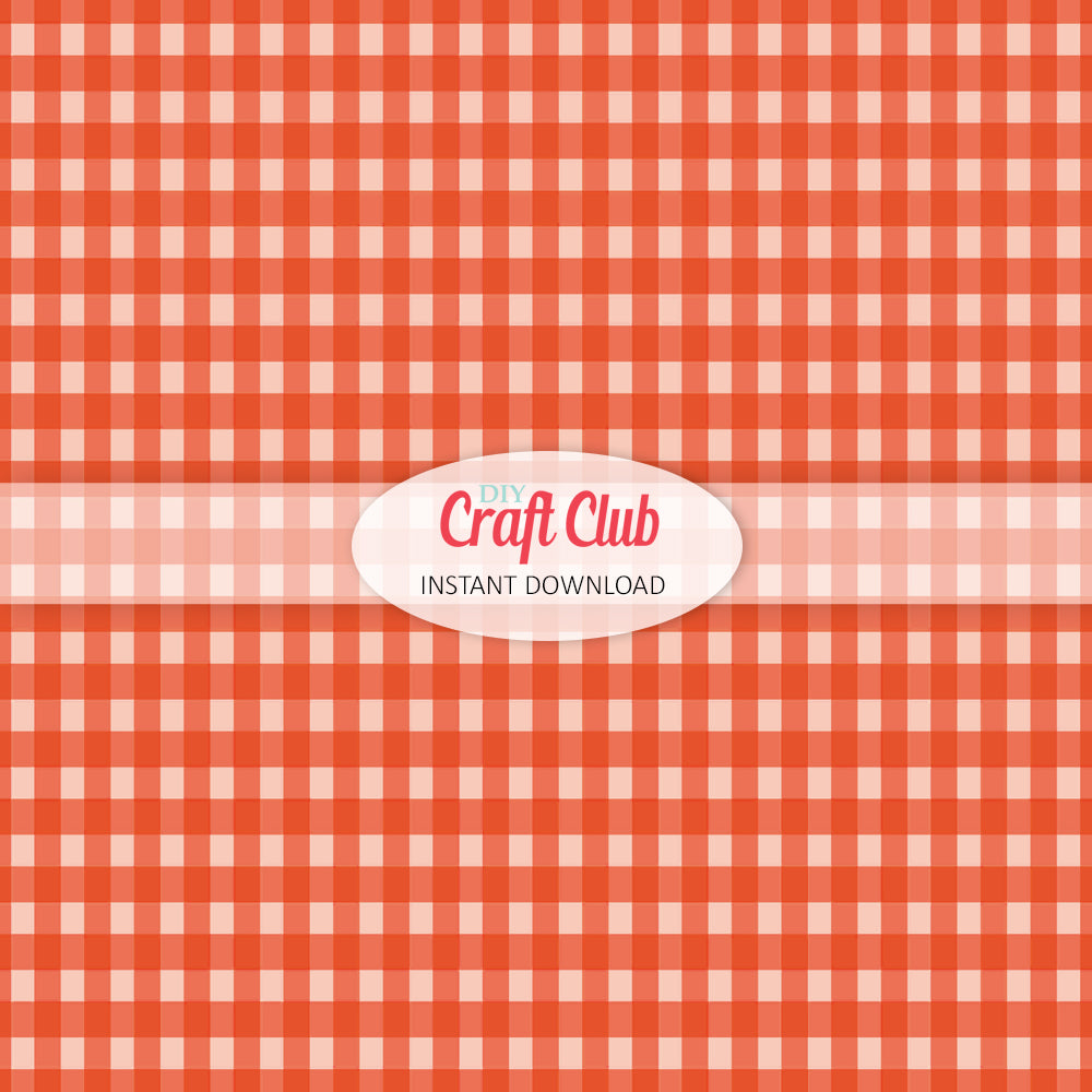 dark orange gingham paper to print