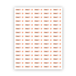 printable days of the week stickers