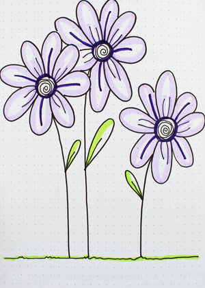 floral doodles to print