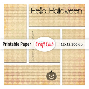 hello halloween printable paper