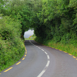 Irish country roads stock photo