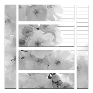 black and white floral paper wedding