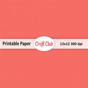 coral patchwork paper to print