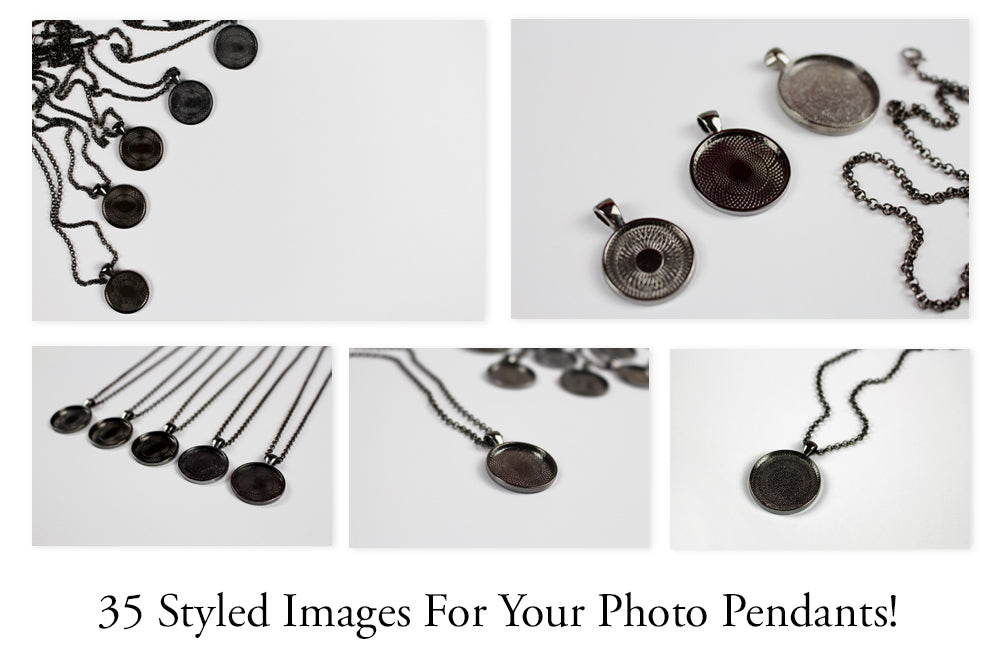 Photo Pendant Mockup Bundle