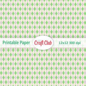 green pattern scrapbooking paper
