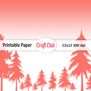 pine tree scrapbooking paper