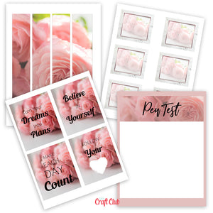 planner inserts to print roses floral shabby