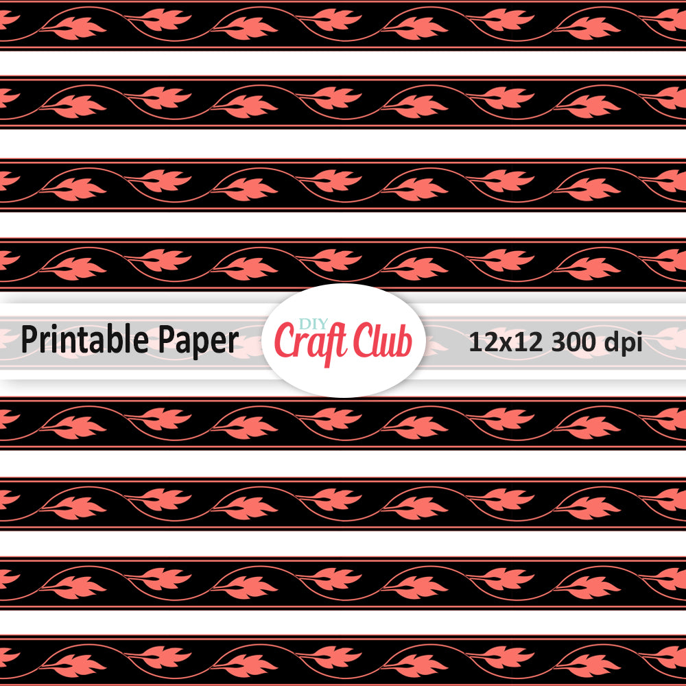 Washi Tape Printable Paper | Florals - DIY Craft Club