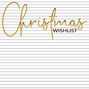 Christmas wishlist printable lined paper
