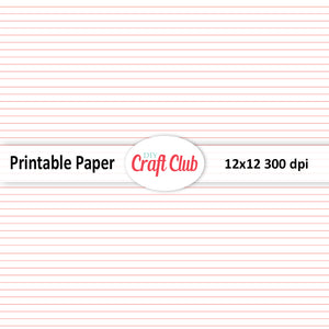 lined paper to print coral