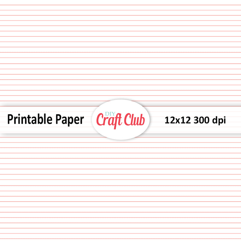 Printable Lined Paper | Digital Download - DIY Craft Club