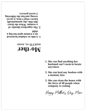 free mother's day printable cards