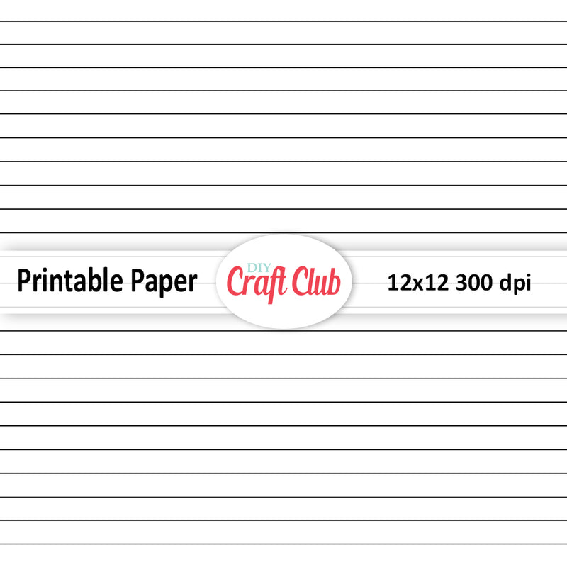 FREE Plain Lined Printable Paper: Download and print - DIY Craft Club