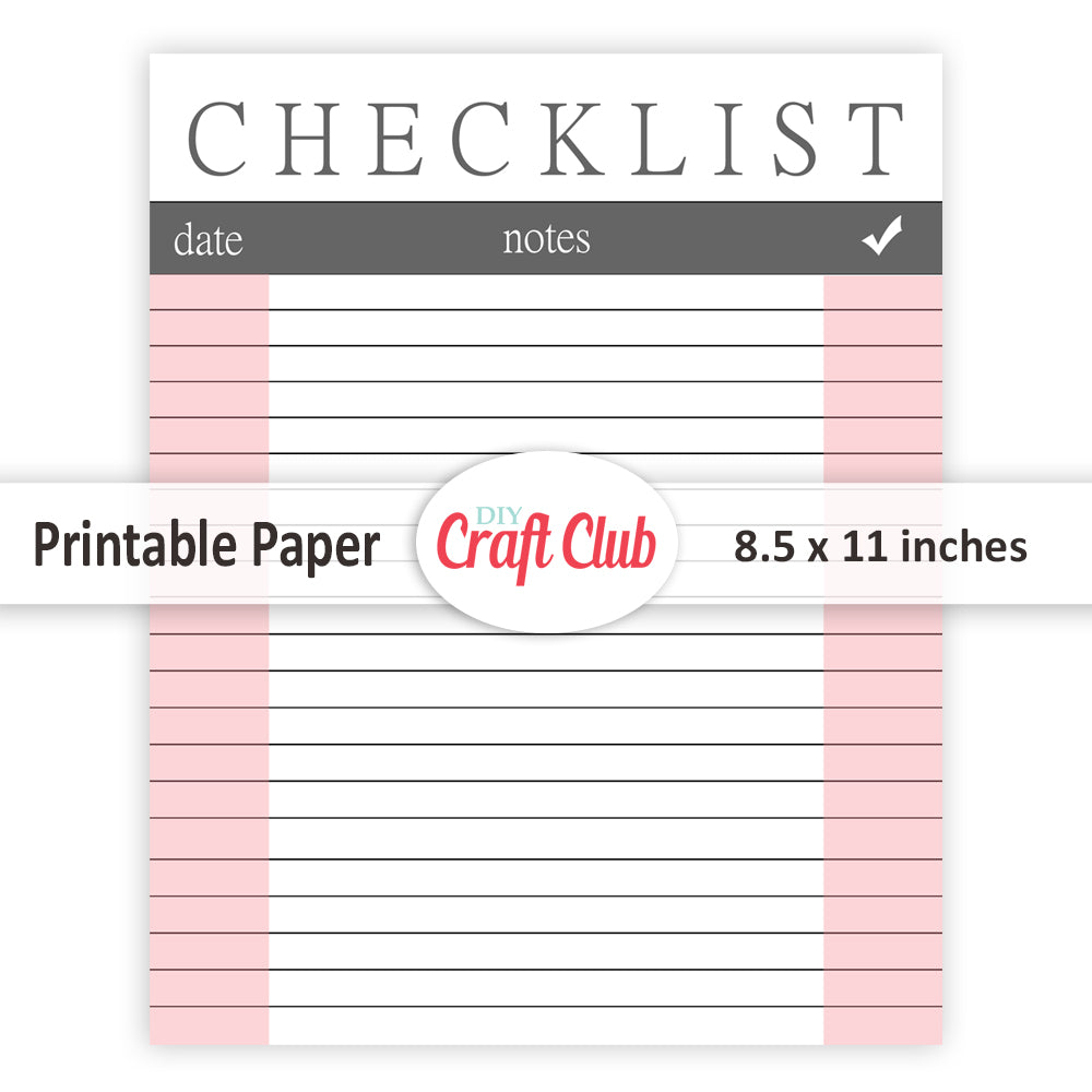 printable-checklist-downloadable-diy-craft-club for Downloadable Free Printable Order Forms For Crafts Printable Checklist | Downloadable - DIY Craft Club for Downloadable Free Printable Order Forms For Crafts