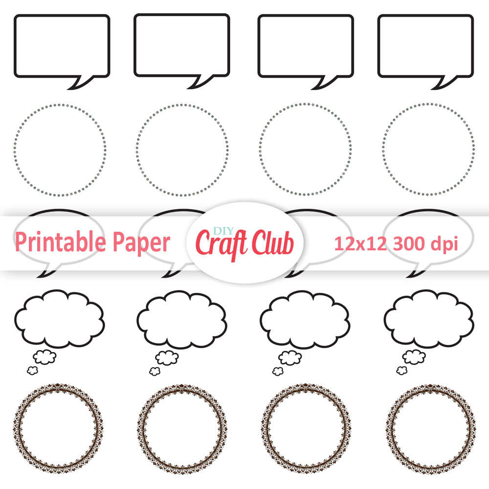 speech-bubbles-printable-stickers-diy-craft-club for Free Printable Speech Bubbles Pdf Speech Bubbles | Printable Stickers - DIY Craft Club for Free Printable Speech Bubbles Pdf