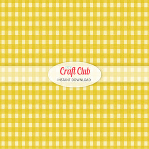 yellow gingham paper to print